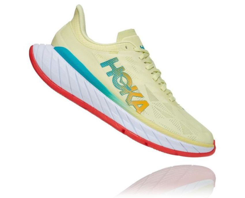 HOKA ONE ONE Carbon X 2 for Men Luminary Green / Hot Coral