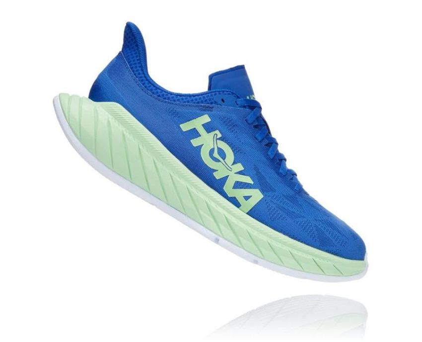 HOKA ONE ONE Carbon X 2 for Men Dazzling Blue / Green Ash