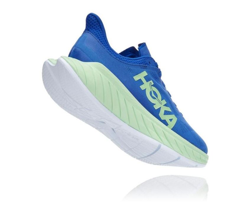 HOKA ONE ONE Carbon X 2 for Men Dazzling Blue / Green Ash