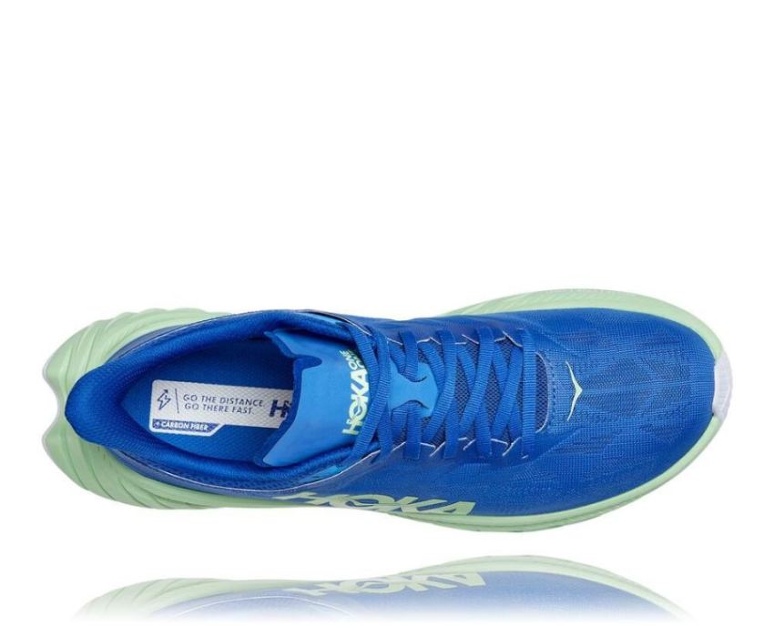 HOKA ONE ONE Carbon X 2 for Men Dazzling Blue / Green Ash