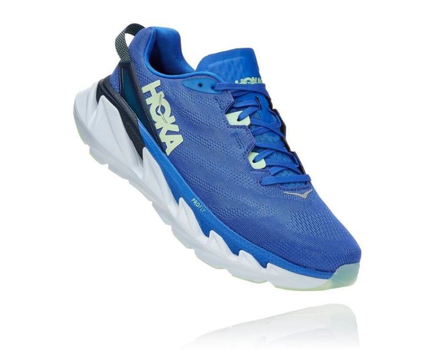 HOKA ONE ONE Elevon 2 for Men Dazzling Blue / Green Ash - Click Image to Close