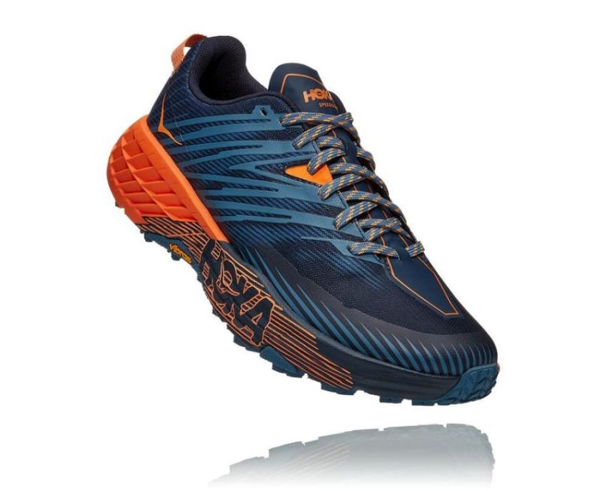 HOKA ONE ONE Speedgoat 4 for Men Real Teal / Persimmon Orange - Click Image to Close