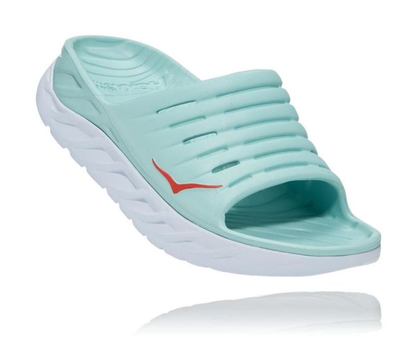 Women's ORA Recovery Slide 2 Eggshell Blue / White - Click Image to Close