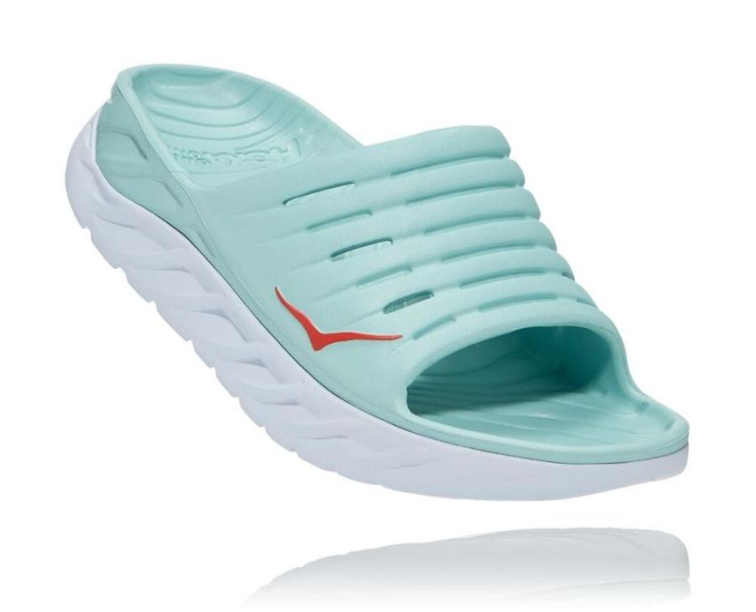 Women's ORA Recovery Slide 2 Eggshell Blue / White