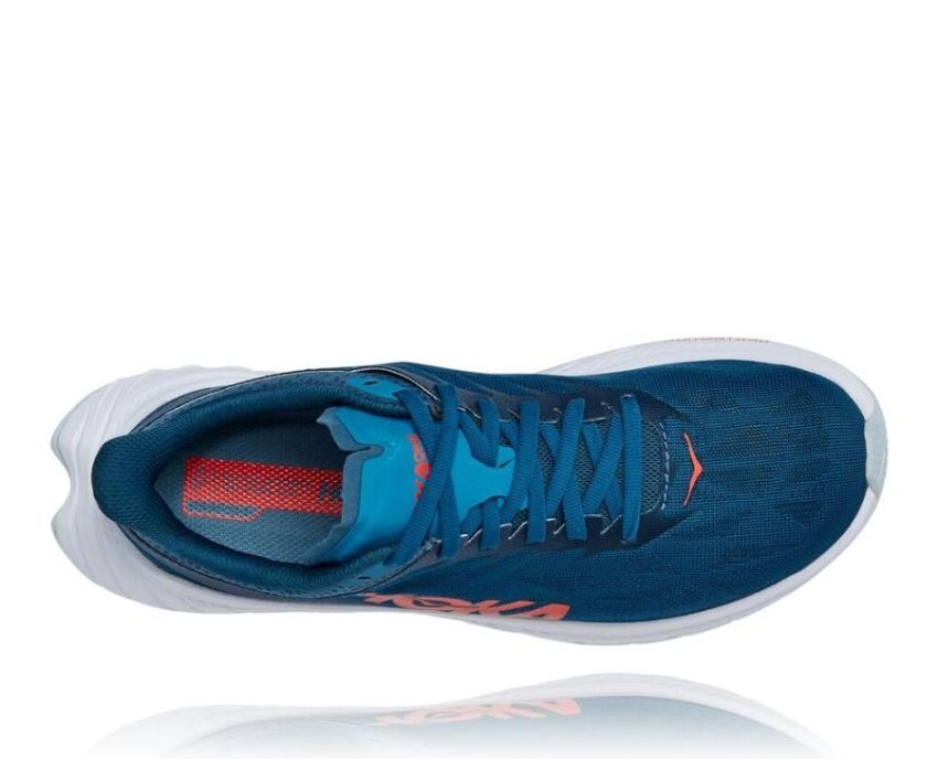 HOKA ONE ONE Carbon X 2 for Women Moroccan Blue / Hot Coral