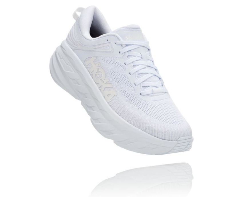 HOKA ONE ONE Bondi 7 for Women White / White - Click Image to Close