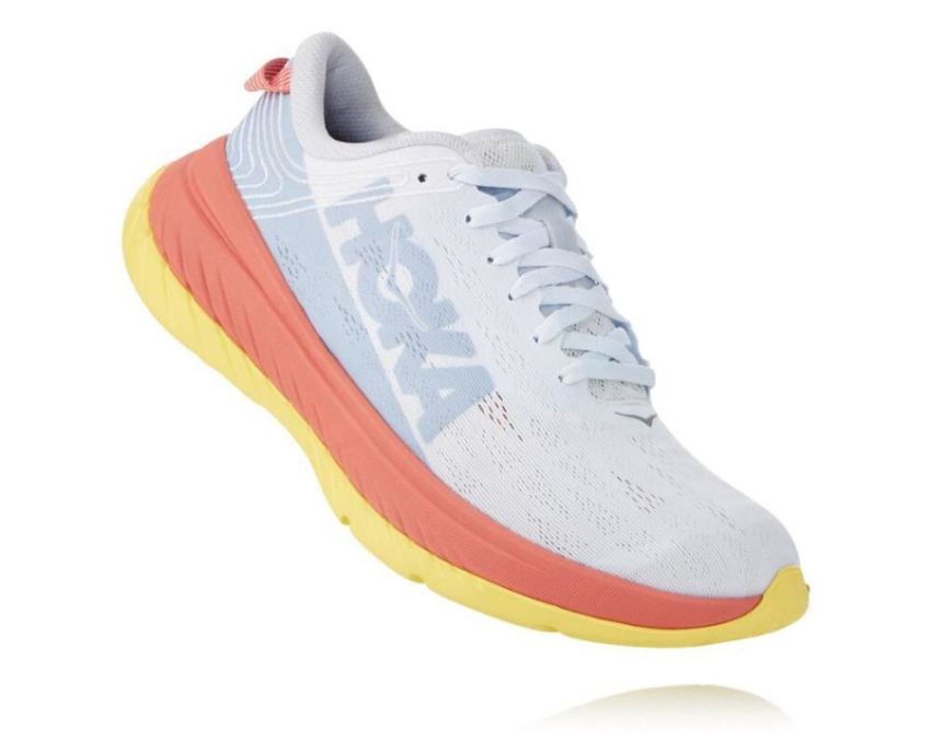 HOKA ONE ONE Carbon X for Women Nimbus Cloud / Lantana - Click Image to Close