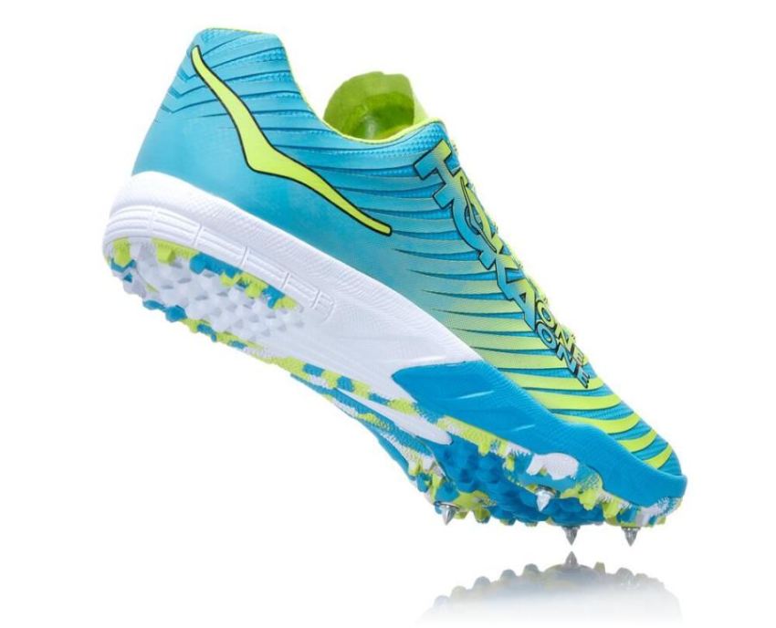 HOKA ONE ONE EVO XC Spike for Men Cyan / Citrus