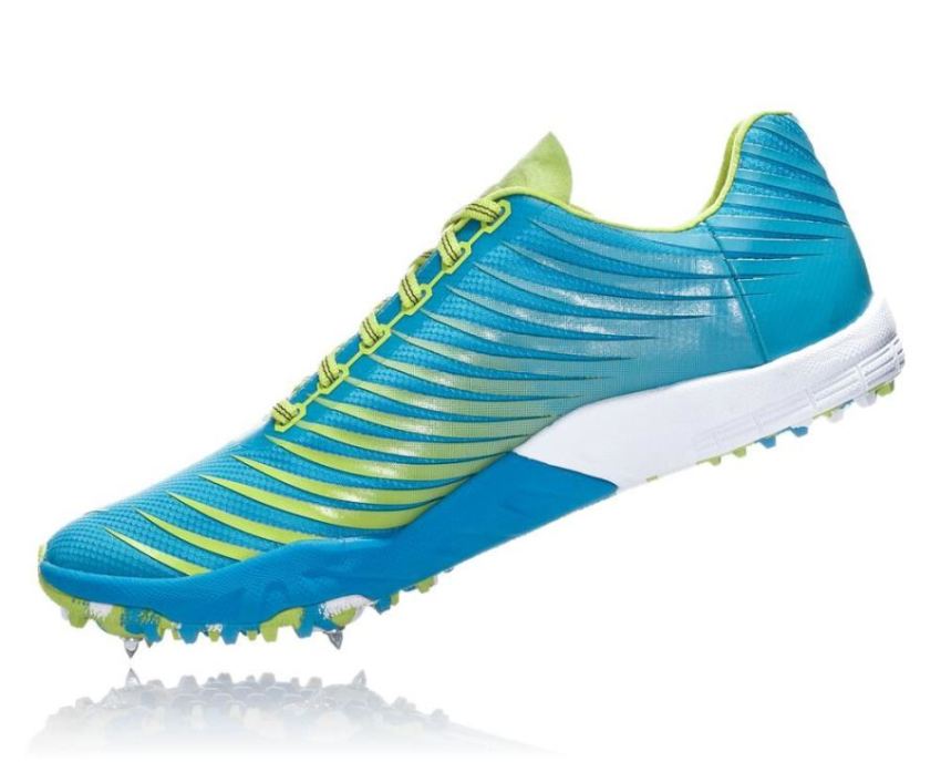 HOKA ONE ONE EVO XC Spike for Men Cyan / Citrus