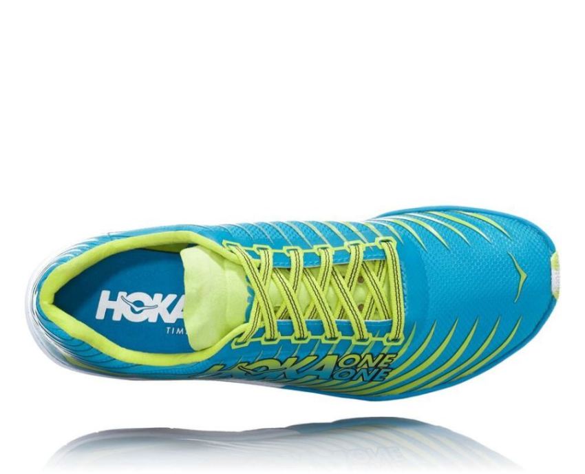 HOKA ONE ONE EVO XC Spike for Men Cyan / Citrus