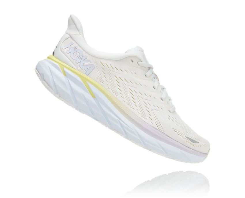 HOKA ONE ONE Clifton 8 for Women Blanc De Blanc / Bright White