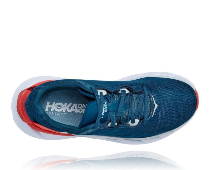 HOKA ONE ONE Elevon 2 for Women Moroccan Blue / Hot Coral