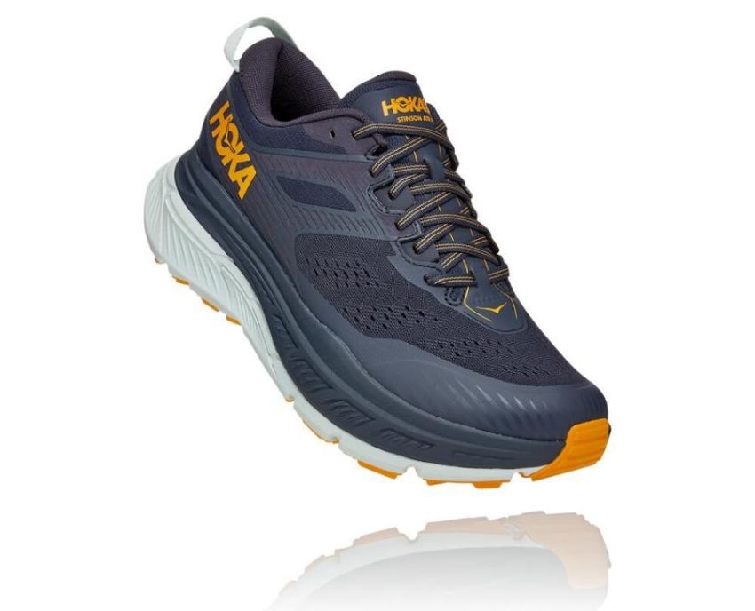 HOKA ONE ONE Stinson Atr 6 for Men Ombre Blue / Saffron - Click Image to Close