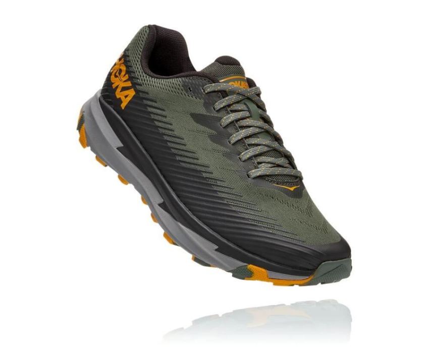 HOKA ONE ONE Torrent 2 for Men Thyme / Golden Yellow - Click Image to Close