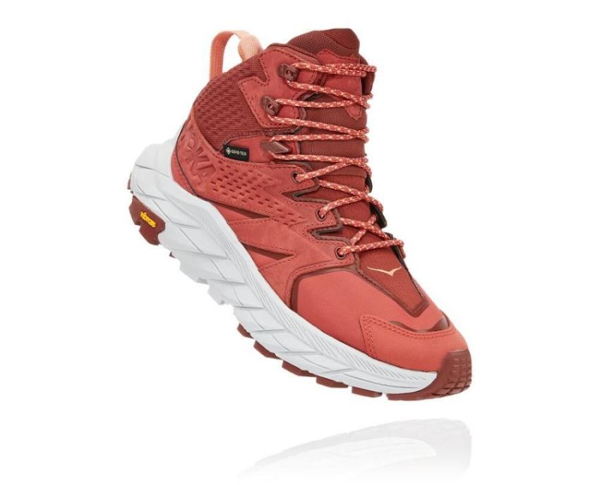 HOKA ONE ONE Anacapa Mid GORE-TEX for Men Hot Sauce / Cherry Mah - Click Image to Close