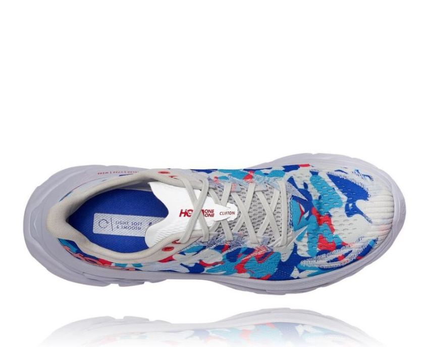 HOKA ONE ONE Clifton Edge Geometric Ballad Blue / Blue Flower