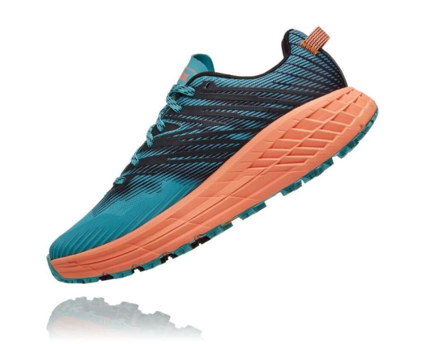 HOKA ONE ONE Speedgoat 4 for Women Aquarelle / Cantaloupe