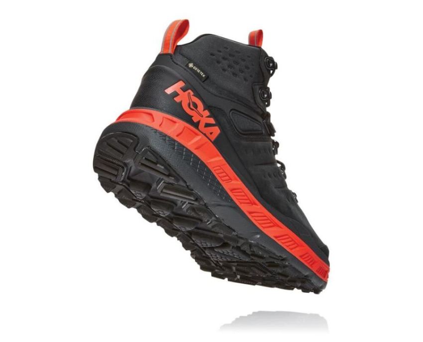 HOKA ONE ONE Stinson Mid GORE-TEX for Men Anthracite / Mandarin