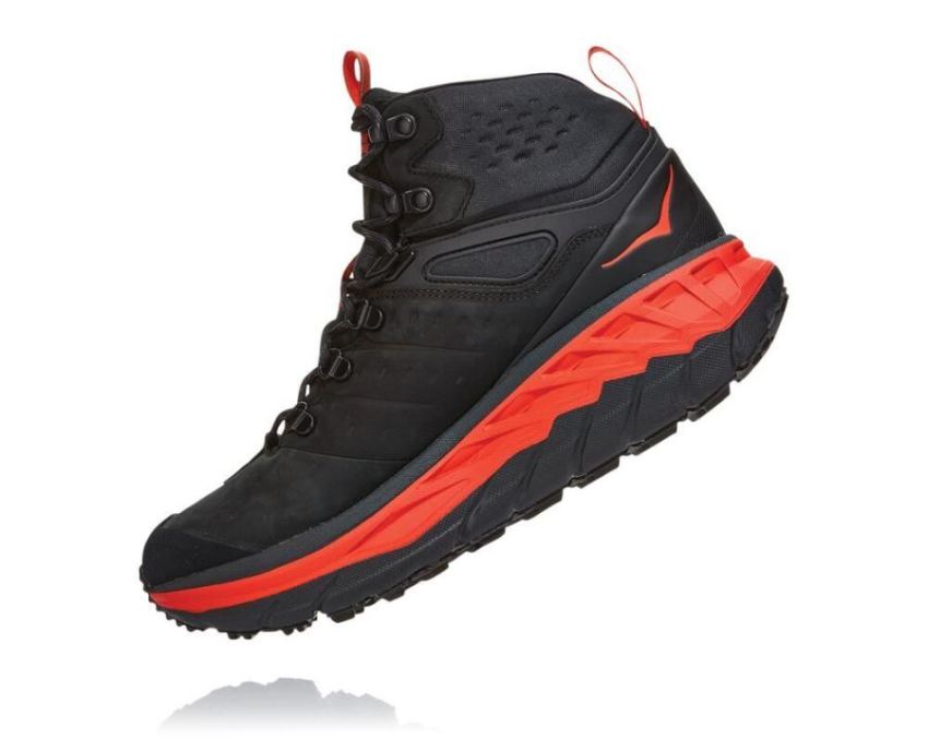 HOKA ONE ONE Stinson Mid GORE-TEX for Men Anthracite / Mandarin