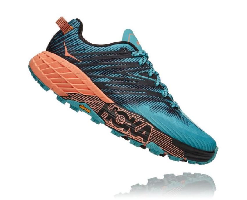 HOKA ONE ONE Speedgoat 4 for Women Aquarelle / Cantaloupe