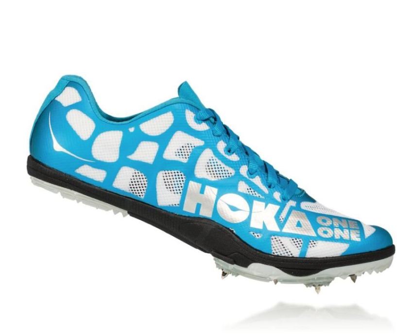 Women's Rocket LD Track Spikes White / Cyan