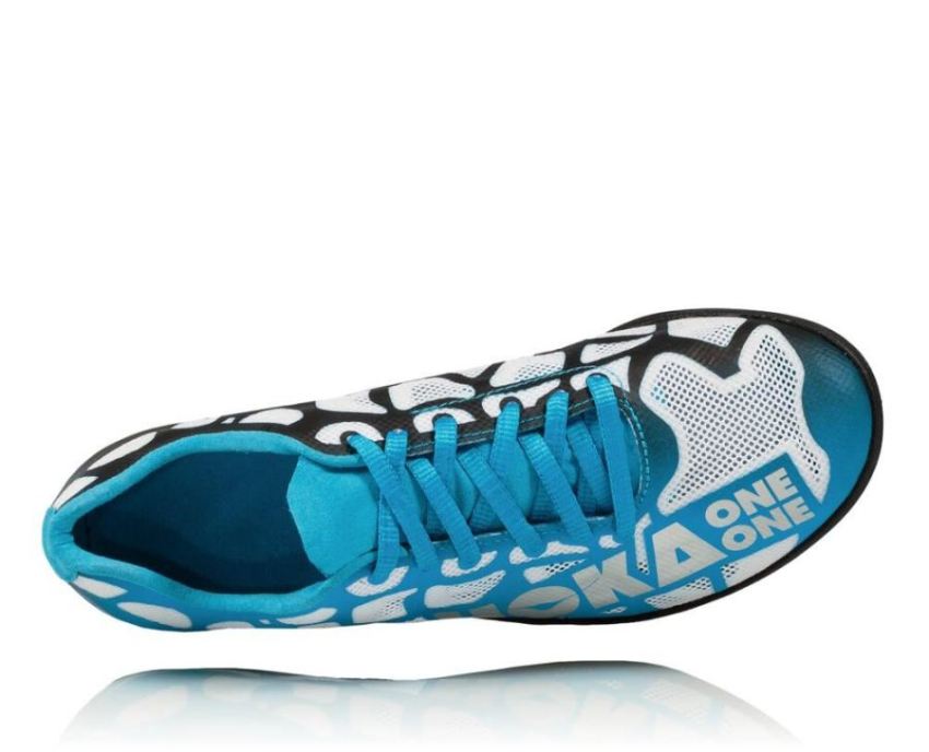 Women's Rocket LD Track Spikes White / Cyan