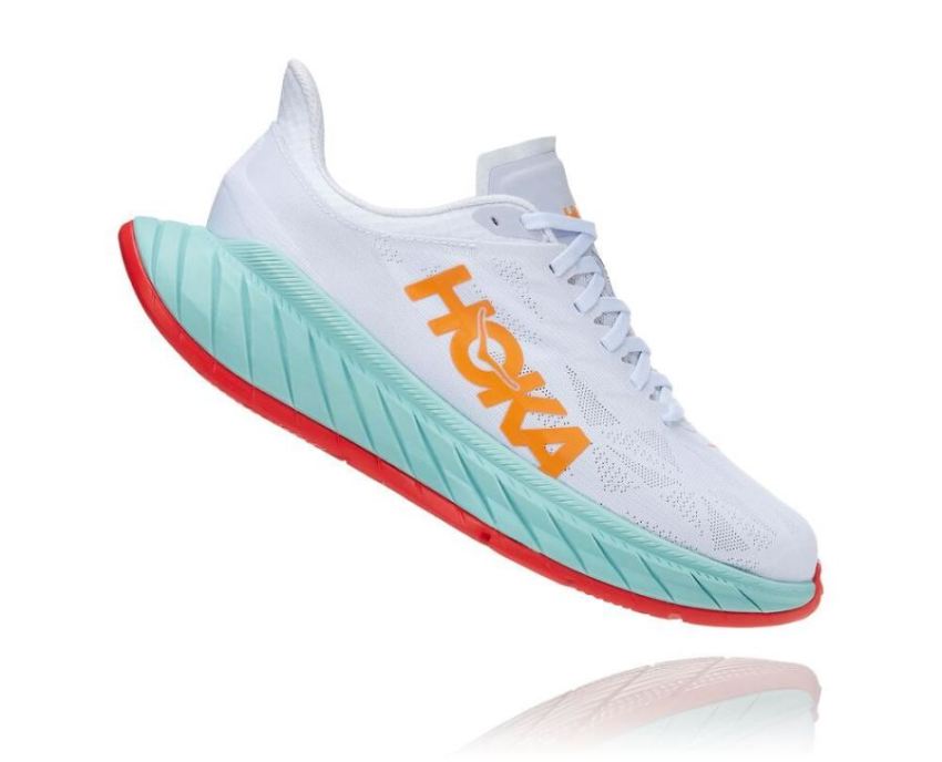 HOKA ONE ONE Carbon X 2 for Men White / Blazing Orange