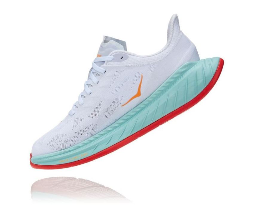 HOKA ONE ONE Carbon X 2 for Men White / Blazing Orange