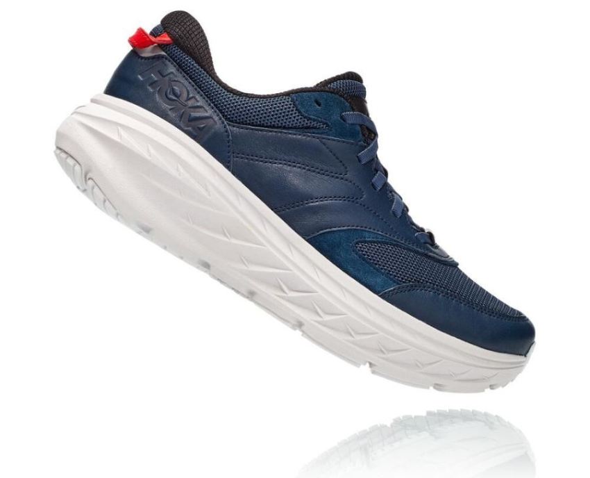 All Gender Bondi Leather Road Running Shoe Moonlit Ocean / Nimbu