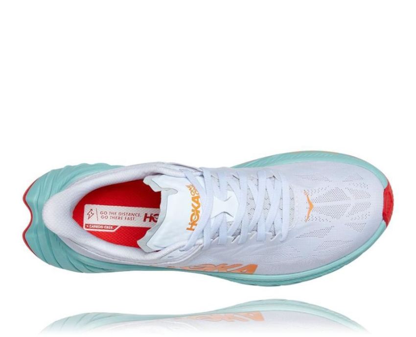 HOKA ONE ONE Carbon X 2 for Women White / Blazing Orange