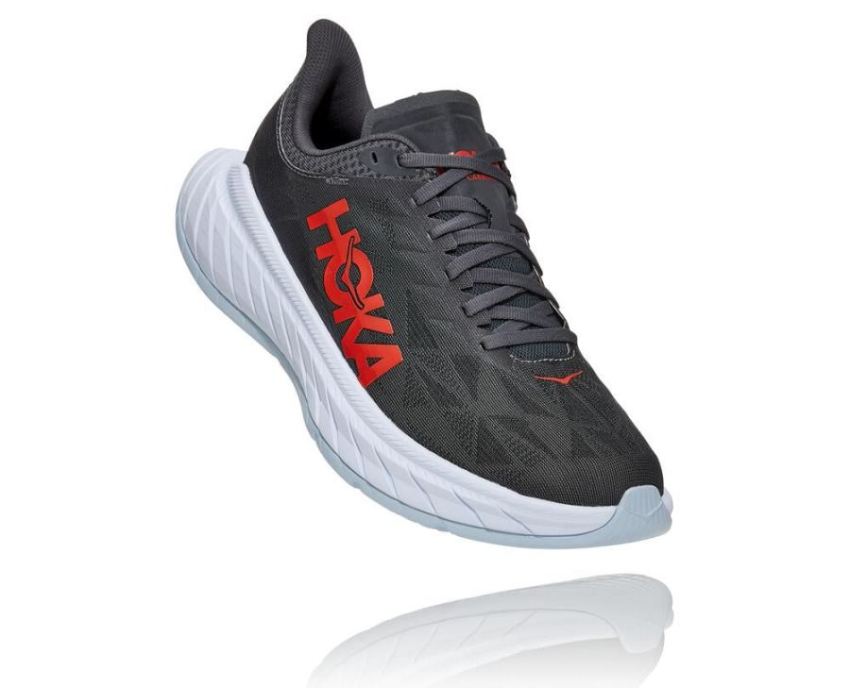 HOKA ONE ONE Carbon X 2 for Men Dark Shadow / Fiesta - Click Image to Close