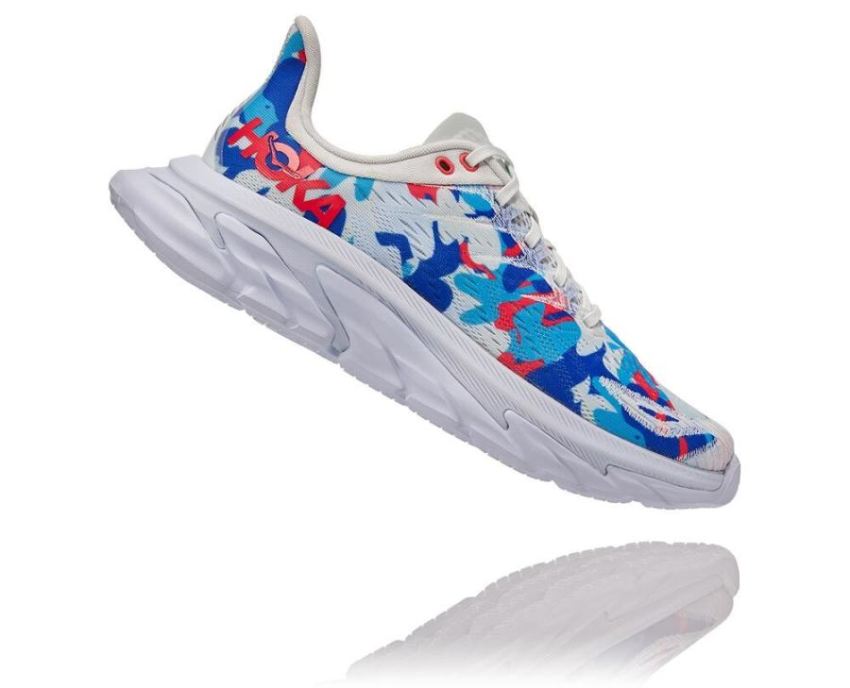 HOKA ONE ONE Clifton Edge Geometric Ballad Blue / Blue Flower