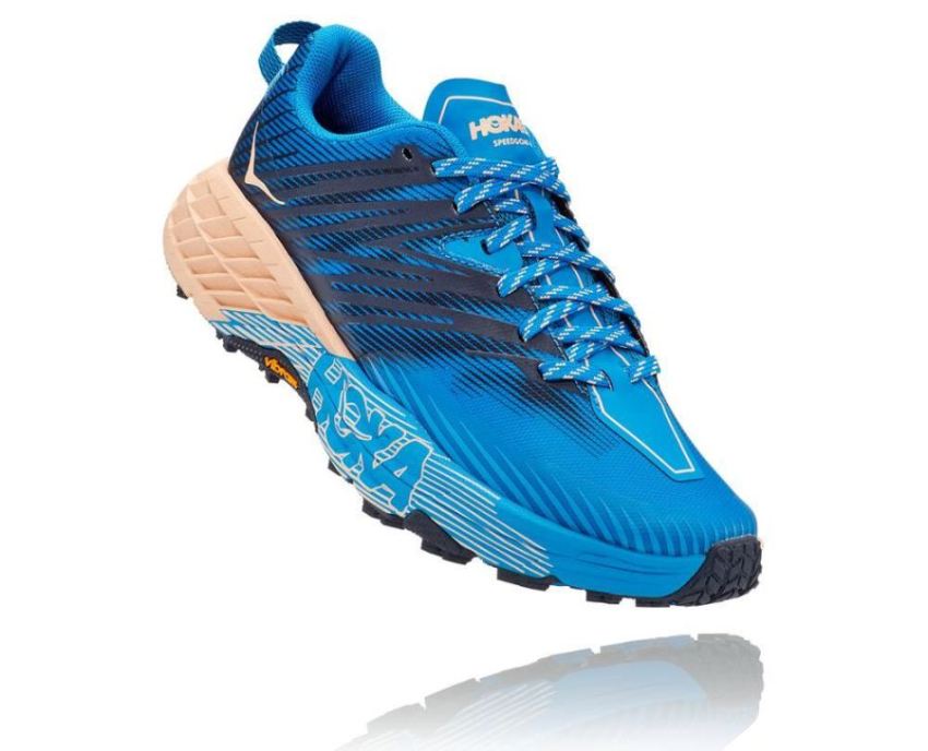 HOKA ONE ONE Speedgoat 4 for Women Indigo Bunting / Bleached Apr - Click Image to Close