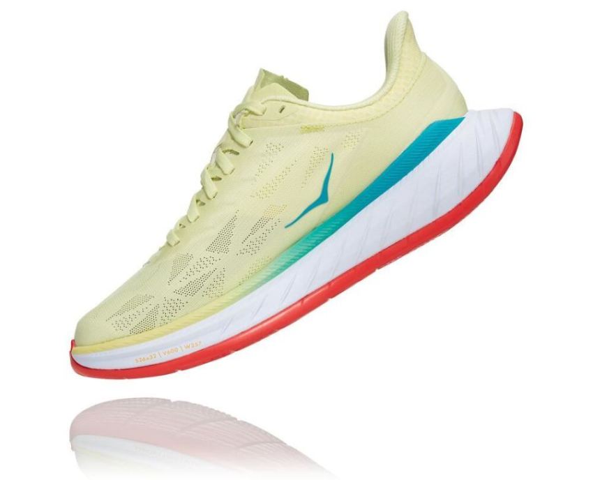 HOKA ONE ONE Carbon X 2 for Women Luminary Green / Hot Coral