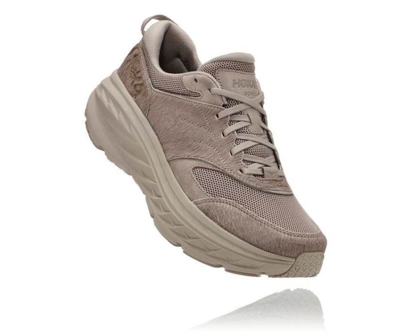 HOKA ONE ONE Hoka X Eg Bondi L Simply Taupe Cow Hair - Click Image to Close