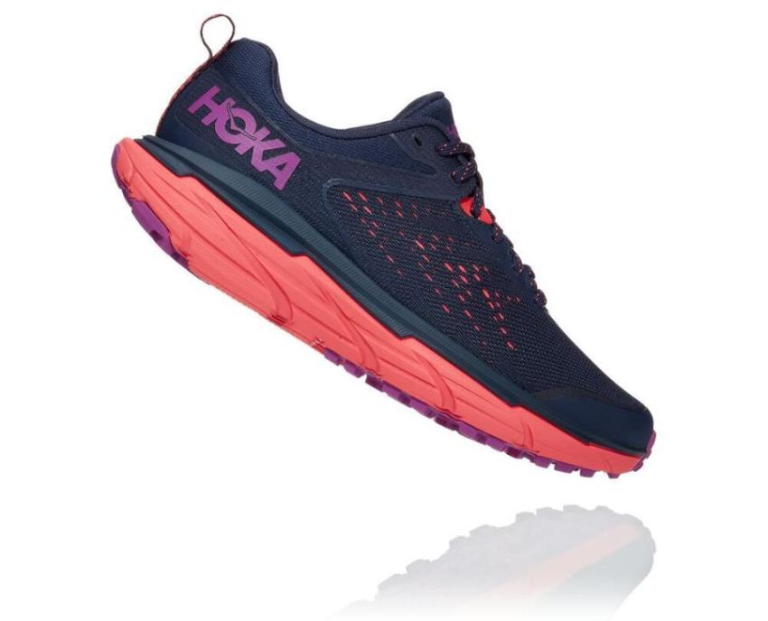 HOKA ONE ONE Challenger ATR 6 for Men Black Iris / Hot Coral