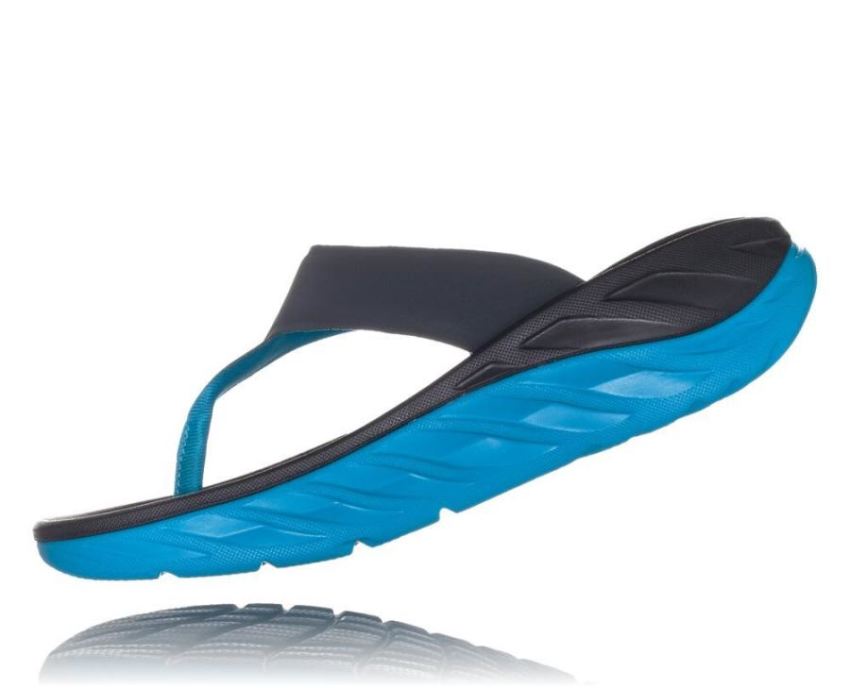 HOKA ONE ONE ORA Recovery Flip for Women Ebony / Dresden Blue