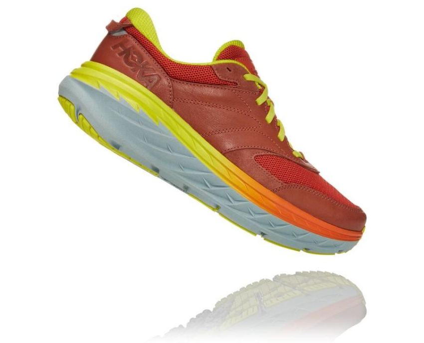 All Gender Bondi Leather Road Running Shoe Auburn / Chili