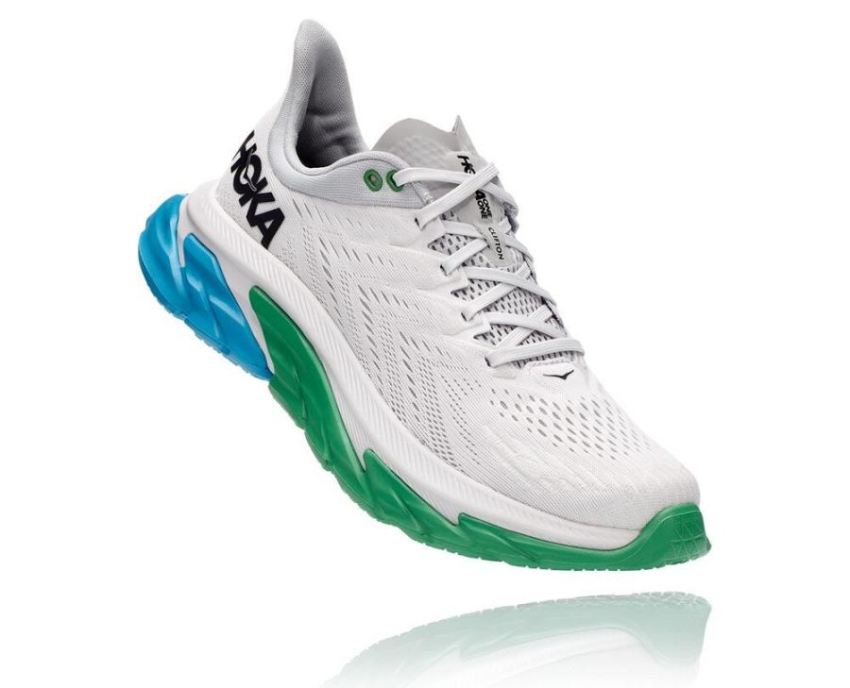 HOKA ONE ONE Clifton Edge for Women Nimbus Cloud / Greenbriar - Click Image to Close