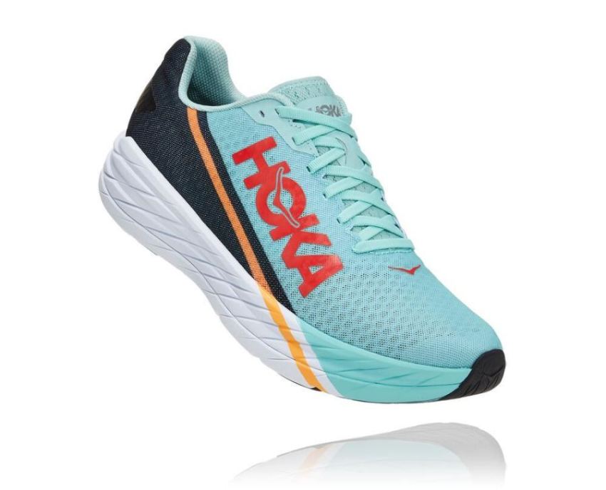 Rocket X All Gender Running Shoe Eggshell Blue / Black - Click Image to Close