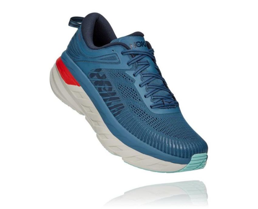 HOKA ONE ONE Bondi 7 for Women Real Teal / Outer Space - Click Image to Close