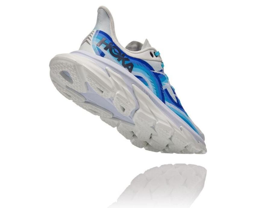 HOKA ONE ONE Clifton Edge Geometric Dazzling Blue / Blue Flower