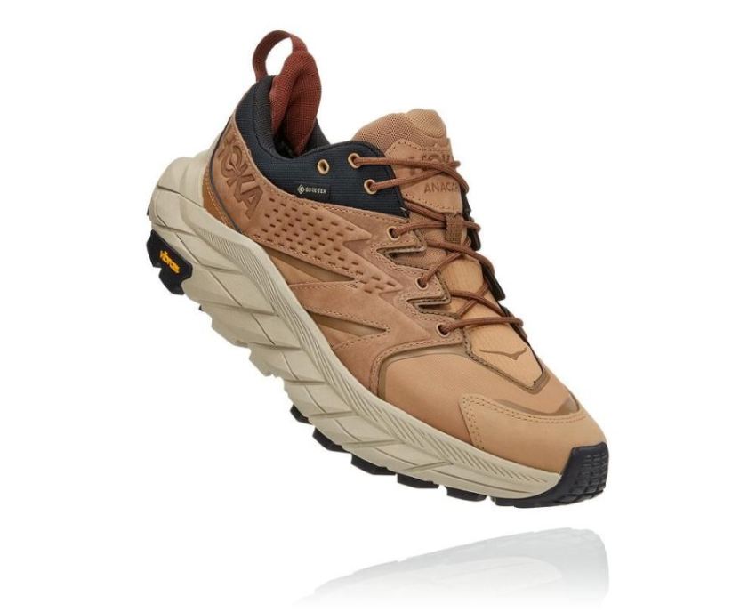 HOKA ONE ONE Anacapa Low GORE-TEX for Men Tiger's Eye / Black - Click Image to Close