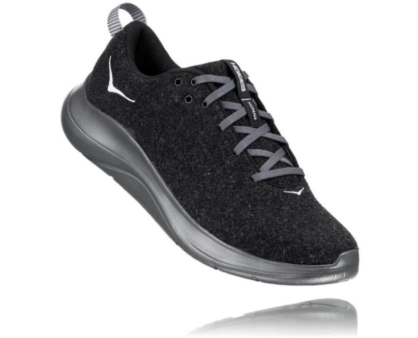 HOKA ONE ONE Hupana Flow Wool for Men Black / Dark Shadow - Click Image to Close