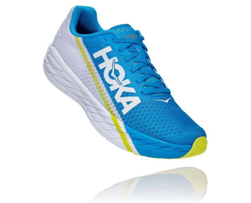 Rocket X All Gender Running Shoe White / Diva Blue - Click Image to Close