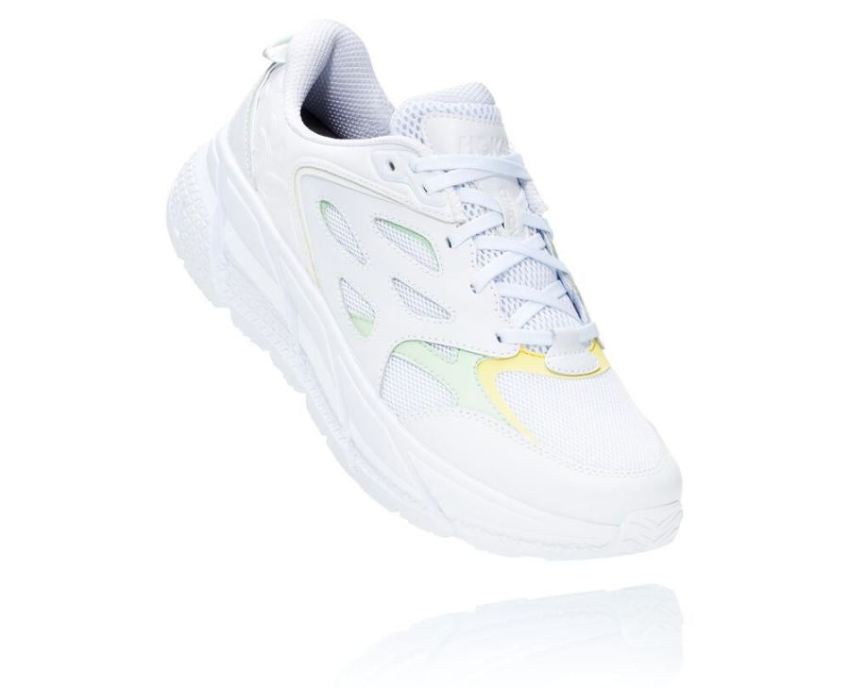 Clifton L All Gender Casual Wear Training Shoe White / Green Ash - Click Image to Close