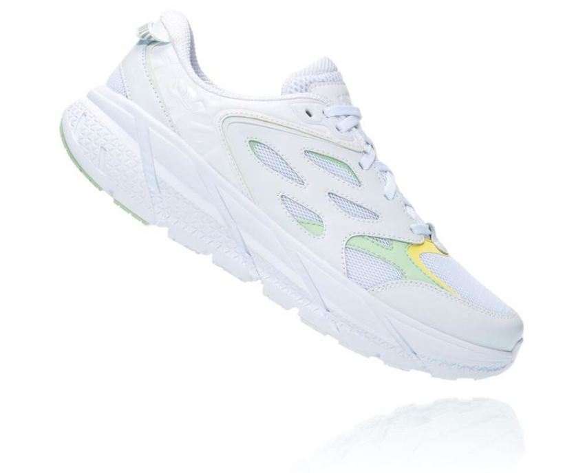 Clifton L All Gender Casual Wear Training Shoe White / Green Ash