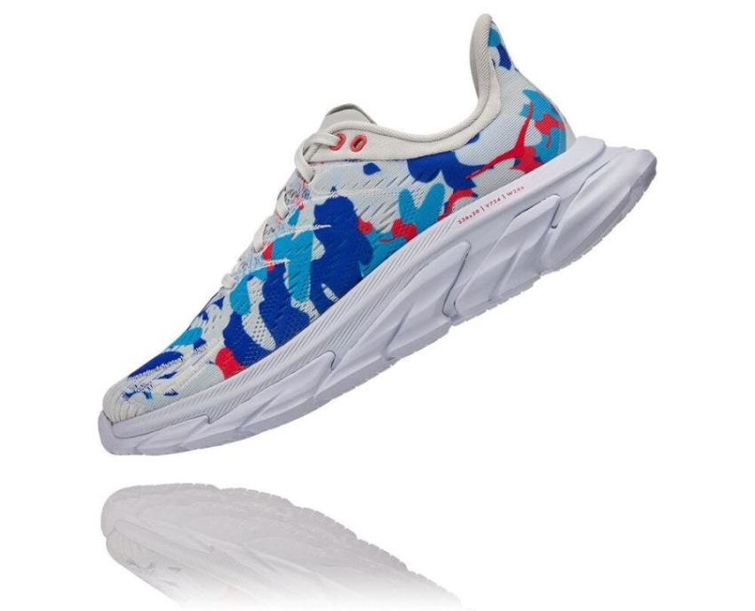 HOKA ONE ONE Clifton Edge Geometric Ballad Blue / Blue Flower