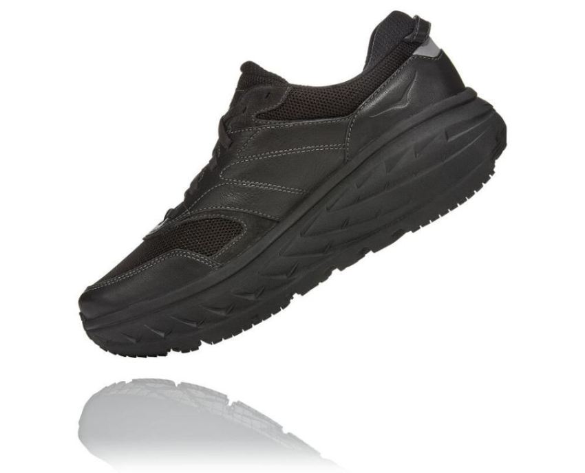 All Gender Bondi Leather Road Running Shoe Black / Raven