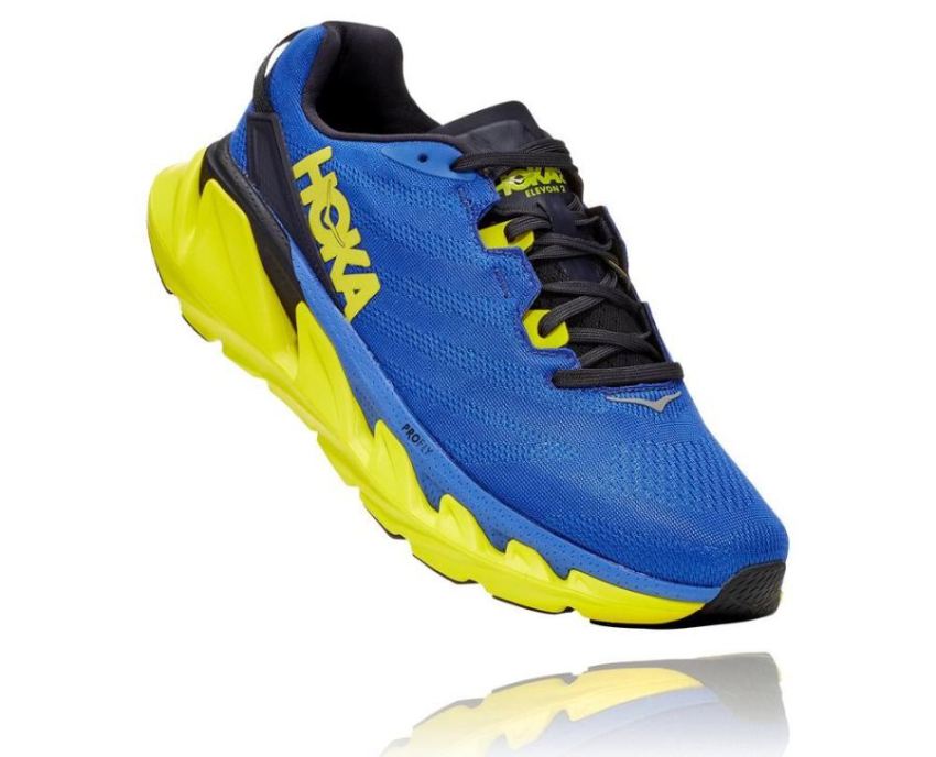 HOKA ONE ONE Elevon 2 for Men Amparo Blue / Evening Primrose - Click Image to Close